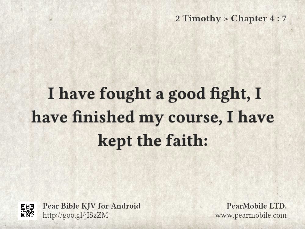 2 Timothy, Chapter 4:7